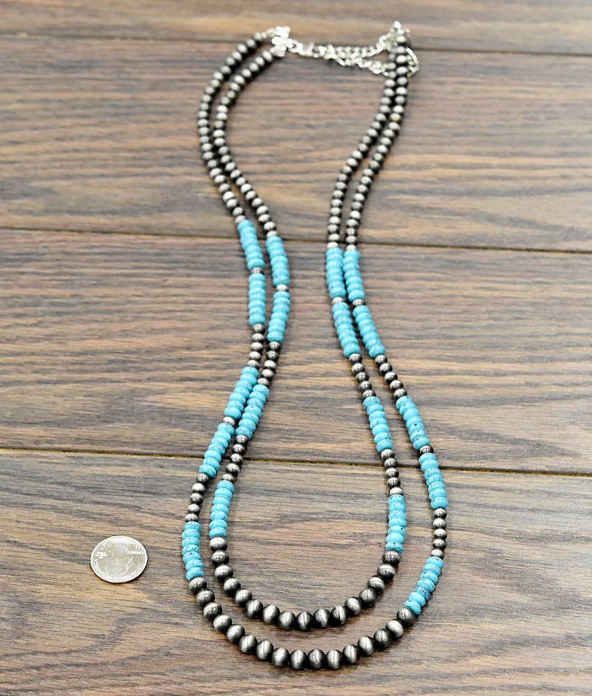Handmade 29" Navajo Bead Necklace