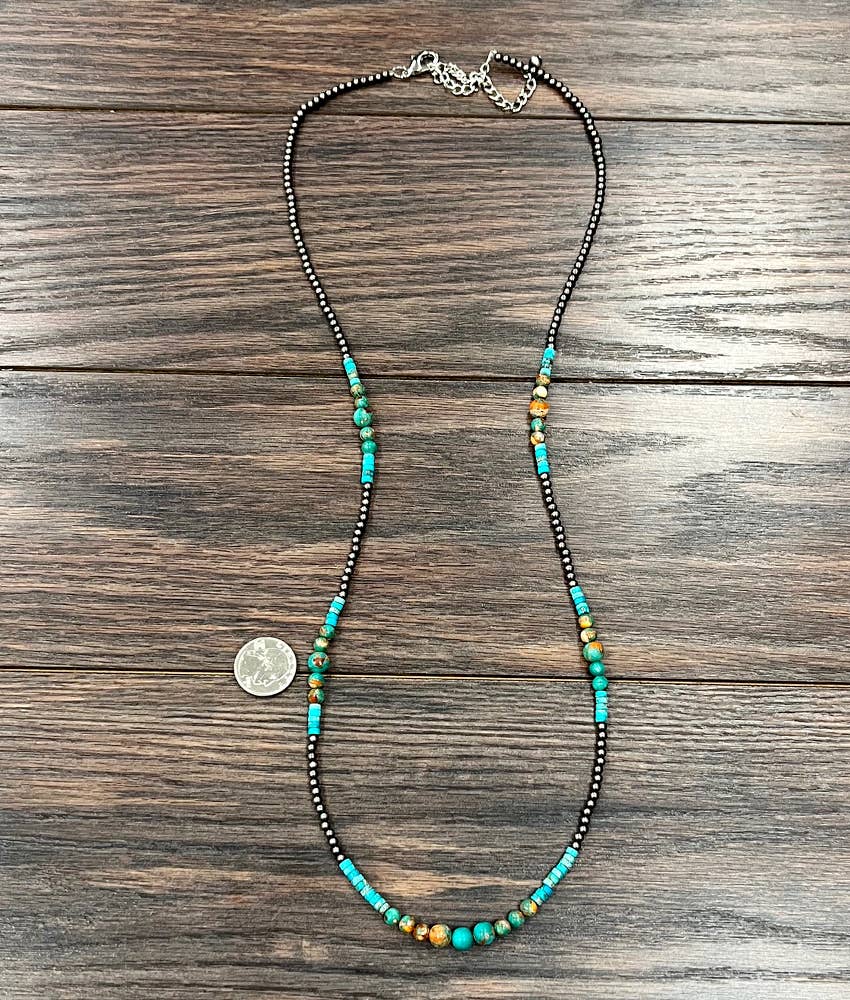 Handmade Polish Navajo Gemstone Necklace
