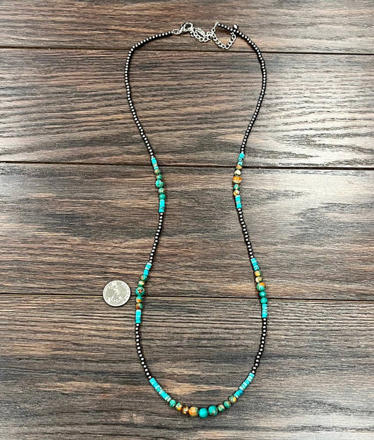 Handmade Polish Navajo Gemstone Necklace