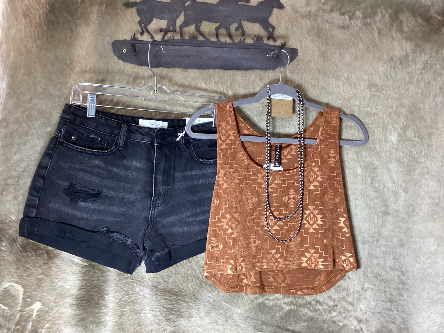 Black Cuffed Shorts