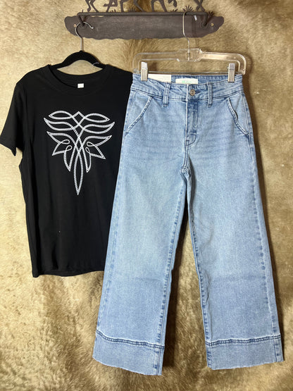 Delilah Wide Leg Girls Jeans