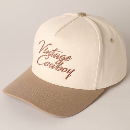 Vintage Cowboy Embroidery Hat