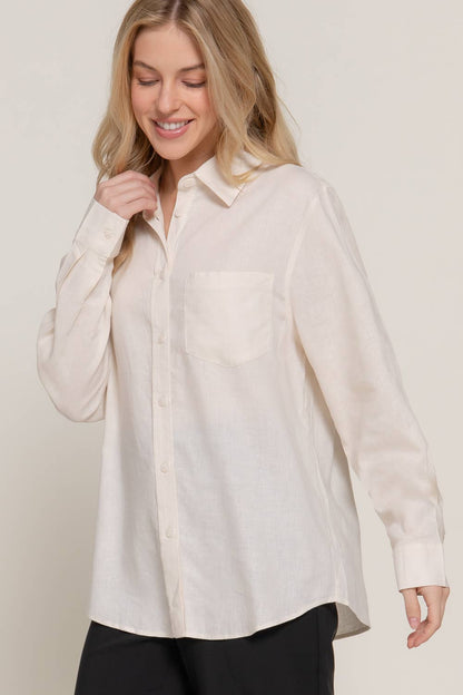 Linen Blend Long Sleeve