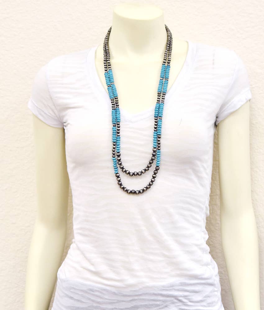 Handmade 29" Navajo Bead Necklace