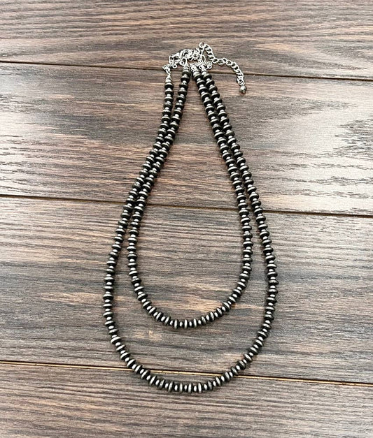739274, Handmade Rondelle Navajo Bead Necklace