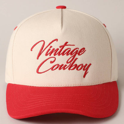 Vintage Cowboy Embroidery Hat