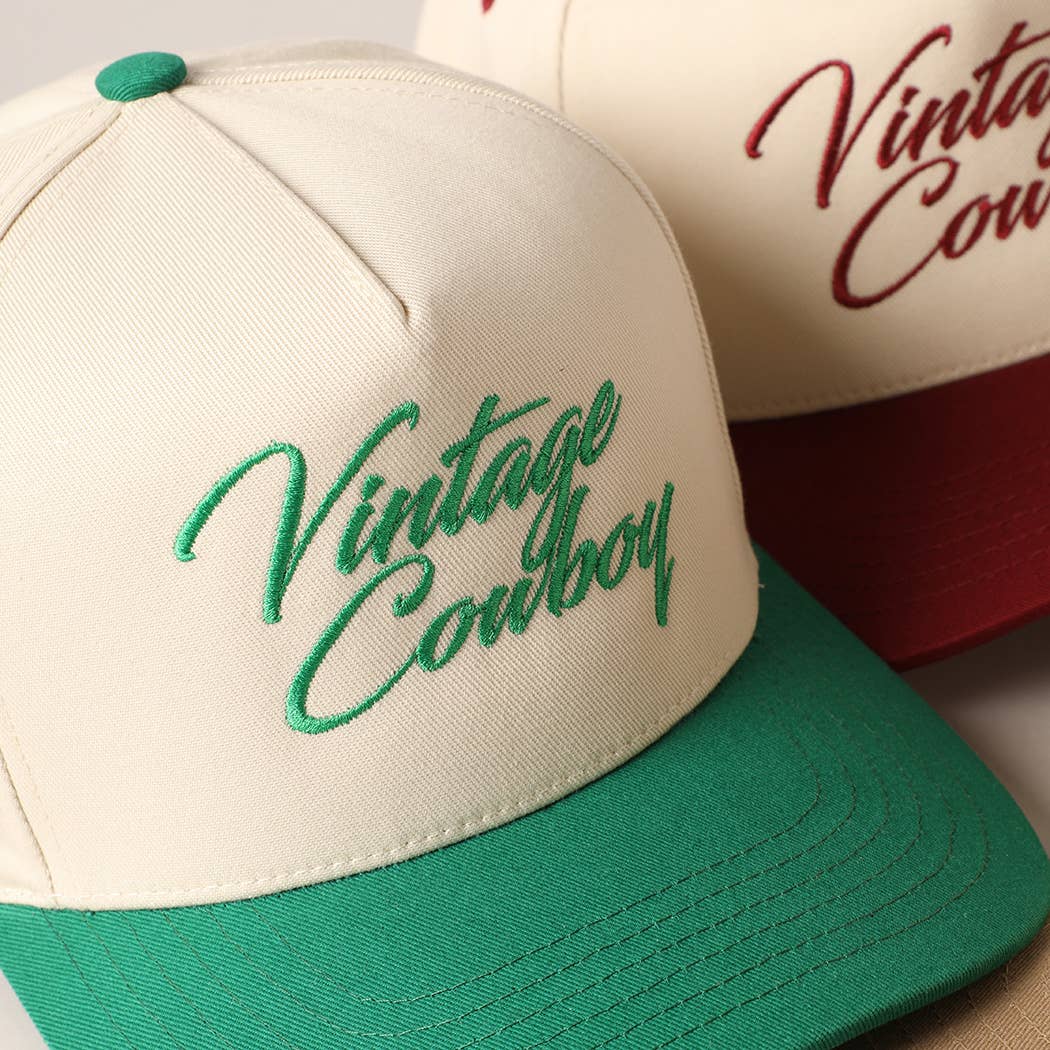 Vintage Cowboy Embroidery Hat