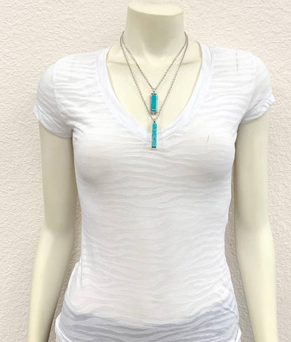 Double Bar Turquoise Necklace