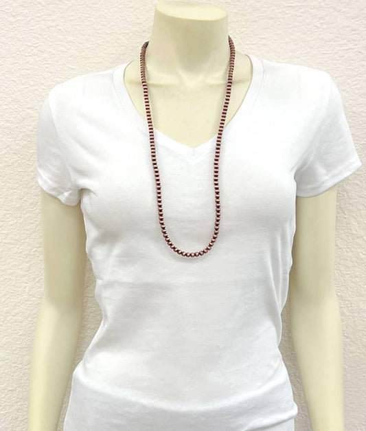 736842, Copper Navajo Bead Necklace Earrings Set