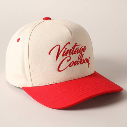 Vintage Cowboy Embroidery Hat