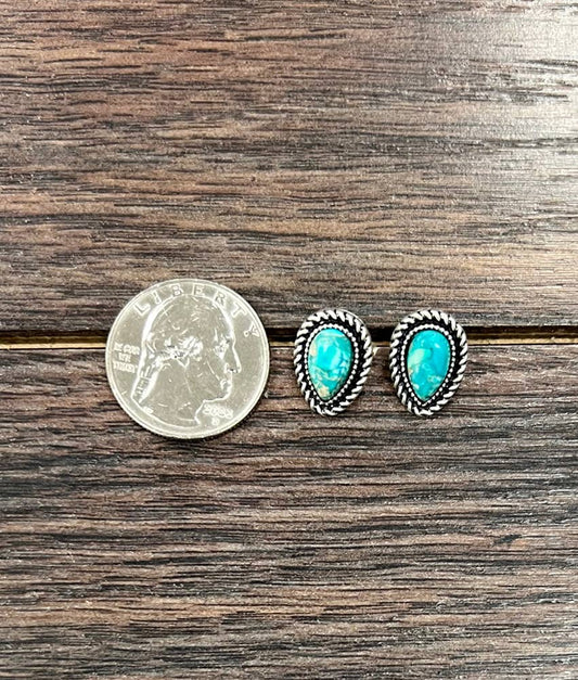 724797, 10mm Drop Gemstone Stud Earrings