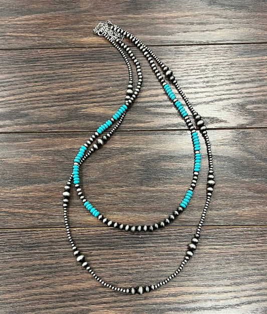 736710, Handmade 36" Navajo Bead Necklace