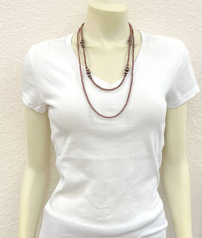 736981, Handmade Copper Navajo Bead Necklace