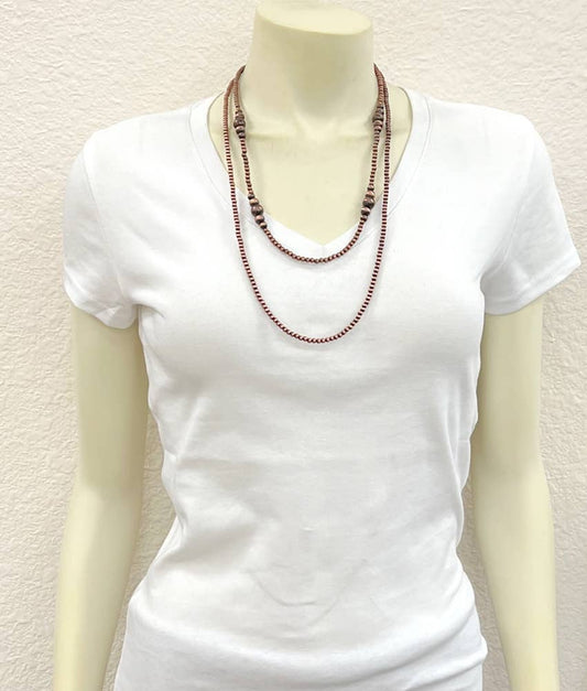 736981, Handmade Copper Navajo Bead Necklace