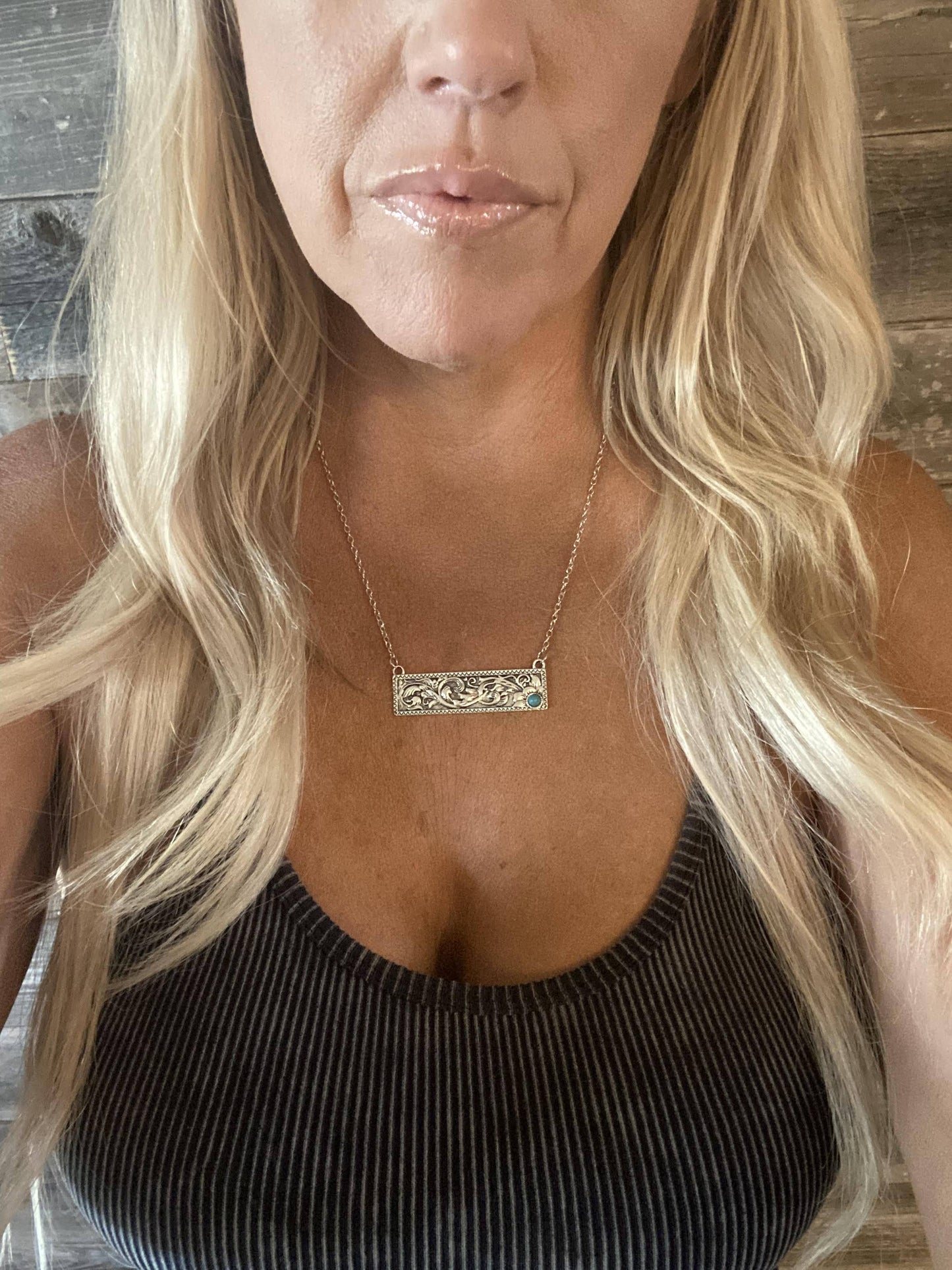 Tooled Silver Necklace