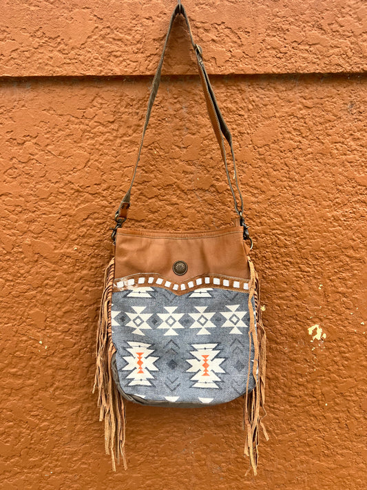 Blue & Orange Aztec Purse