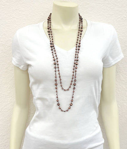 736494, Handmade Copper Navajo Bead Necklace