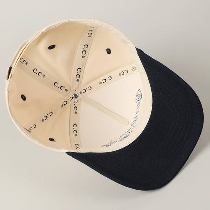Sorry About My Wife / Husband Embroidery Two-Tone Canvas Cap: 1990-BLACK-WIFE / ONE SIZE