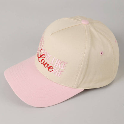 You Look Like You Love Me Embroidery Trucker Hat: Denim / ONE SIZE