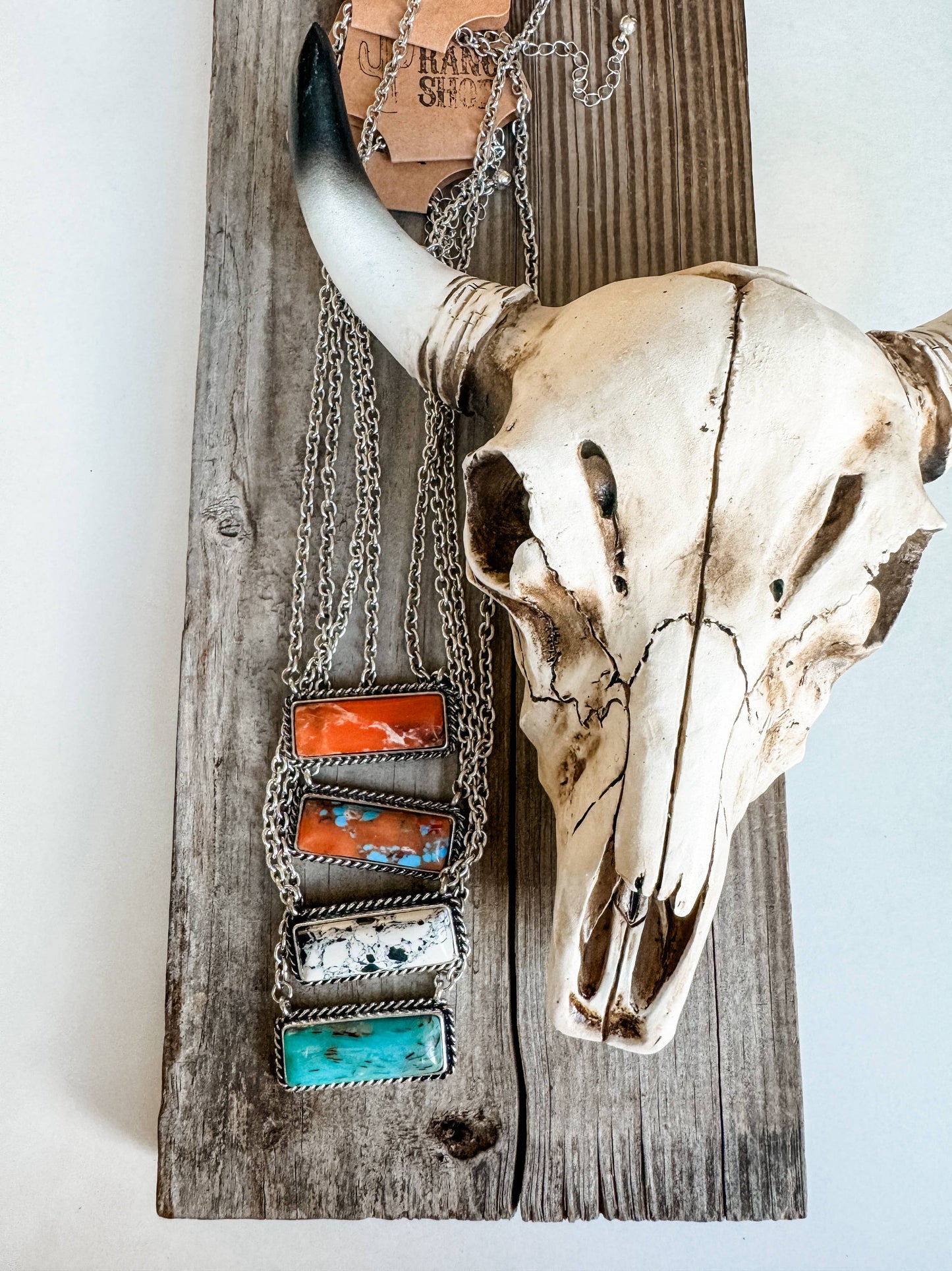 Western Stone Bar Necklace