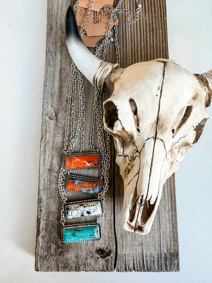 Western Stone Bar Necklace