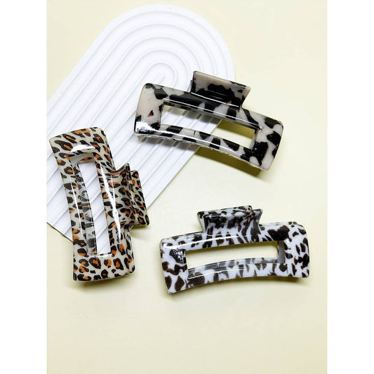 Animal Print Claw Clip