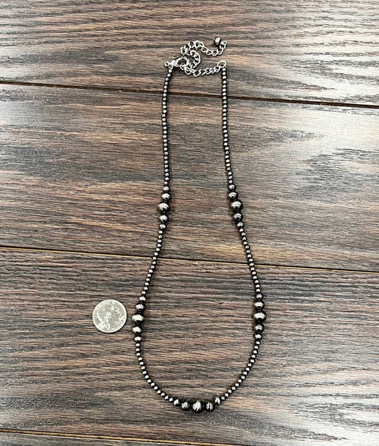 738101,  Handmade 22" Polish Navajo Bead Necklace