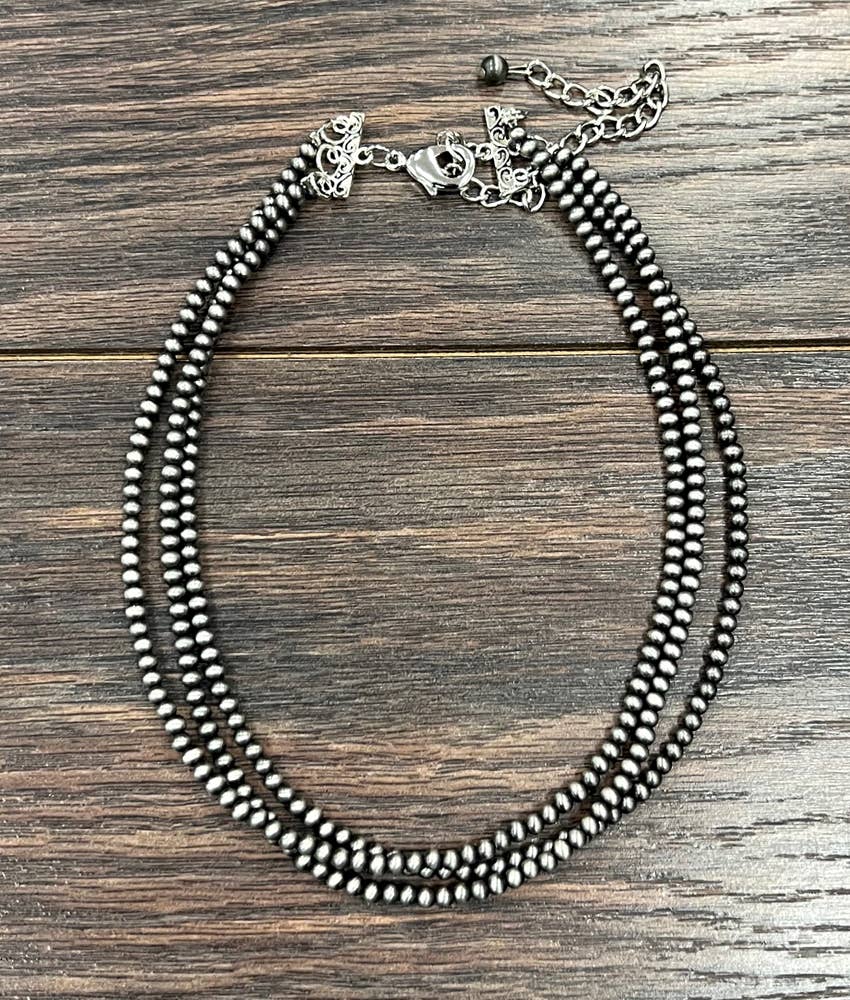 Handmade 4mm Navajo Necklace