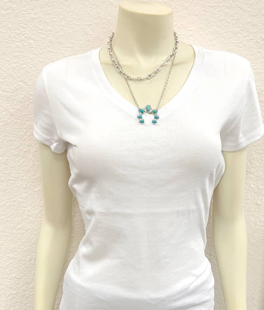735302, Squash Turquoise Necklace