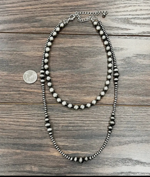 Handmade 2-strand Navajo Oval Bead Necklace