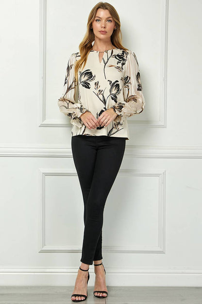 VELORA PRINT BLOUSE