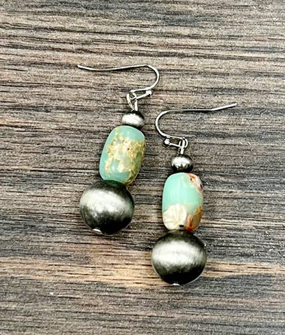 Handmade Navajo Gemstone Earrings