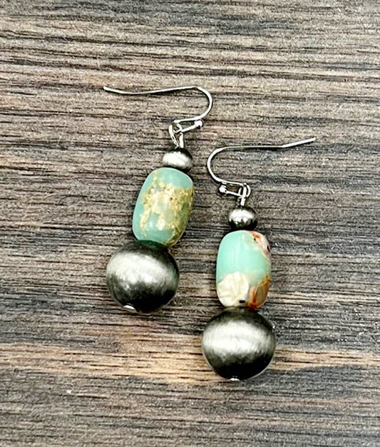 726190, Handmade Navajo Gemstone Earrings