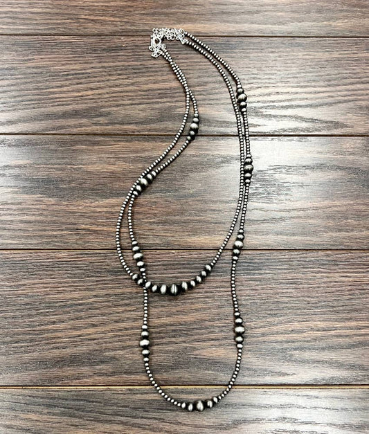 735664, Handmade 36" Navajo Bead Necklace