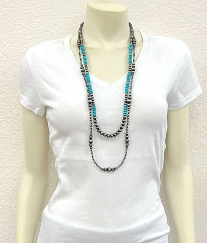 736710, Handmade 36" Navajo Bead Necklace