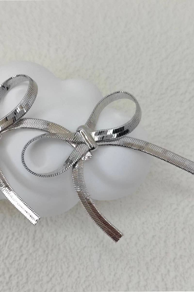 Stud 18K Plated Bow Earrings (Two Colors)