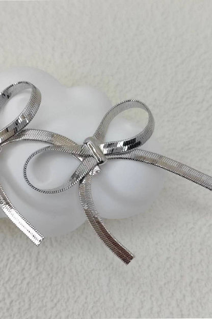 Stud 18K Plated Bow Earrings (Two Colors)