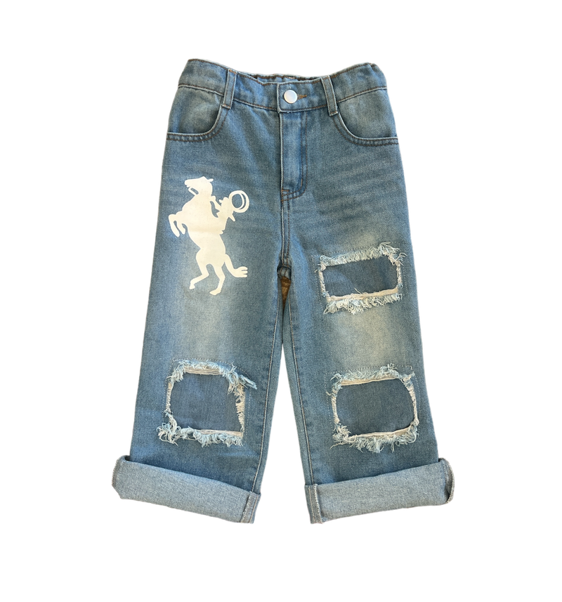 Raring Horse Denim Capris