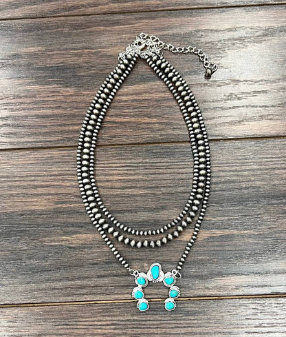 739411, Handmade Squash Naha Turquoise Necklace