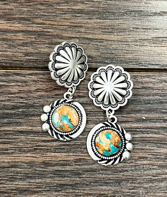 724554, 12mm Gemstone Post Earrings