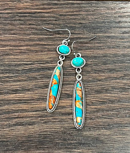 Gemstone Turquoise Earrings
