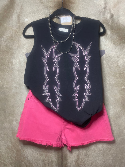 Boot Stitch Vinyl Graphic Sleevless