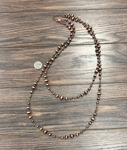 736820, Handmade Copper Navajo Bead Necklace