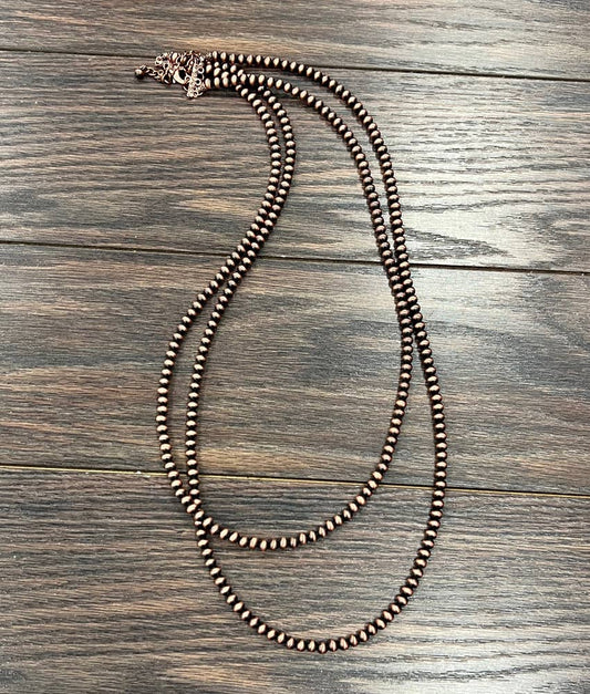 736577, Handmade Copper Navajo Bead Necklace
