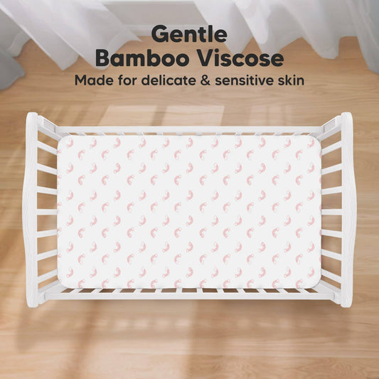 Gentle Bamboo Fitted Crib Sheet: Dreamland