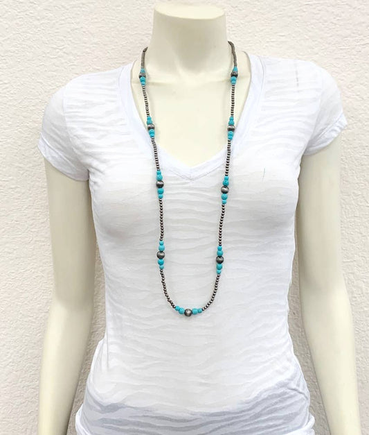 734454, Handmade Navajo Bead Necklace