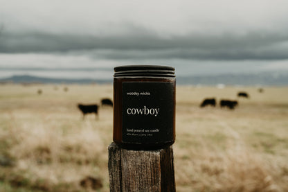 Cowboy Scented Cotton Wick Candle