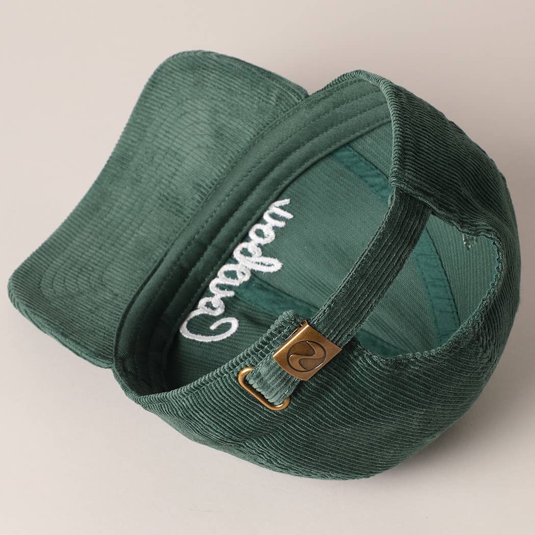 Cowboy Letter Embroidery Corduroy Cap: SAND / ONE SIZE