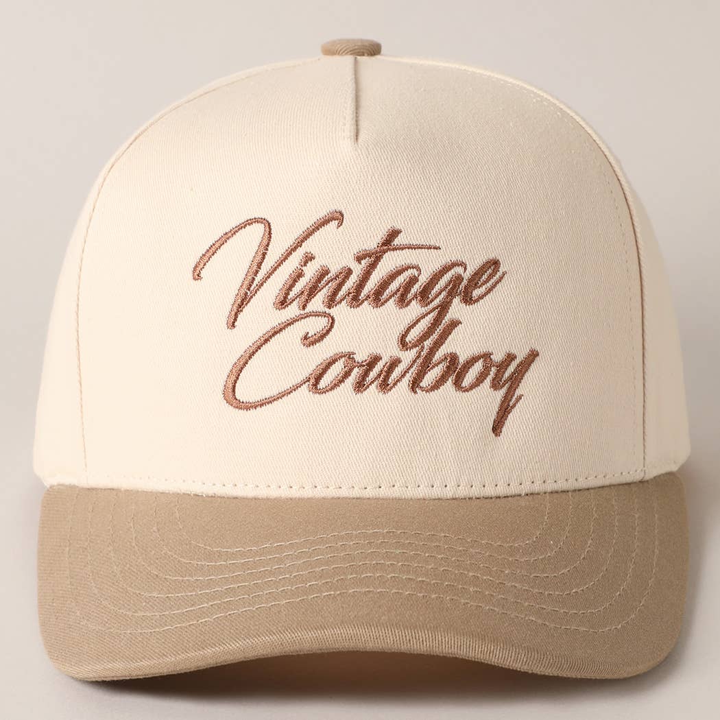 Vintage Cowboy Embroidery Hat