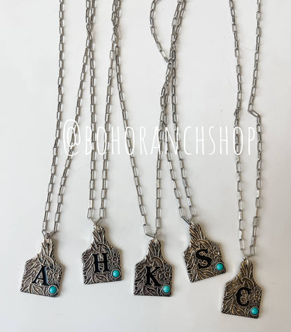 Initial Ear Tag Necklace